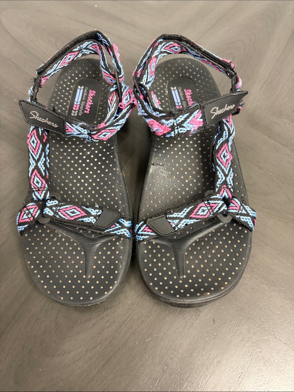 Women’s Skechers Reggae Loopy Sport Sandals Blue/Pink Strappy Outdoor